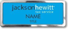 (image for) Jackson Hewitt Tax Service Blue Polished Frame Prestige Badge