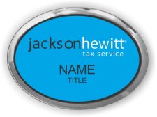 (image for) Jackson Hewitt Blue/Silver Oval Executive Badge