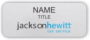 (image for) Jackson Hewitt Silver Badge - Reversed Layout