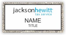 (image for) Jackson Hewitt Tax Service White/Silver Bling Badge