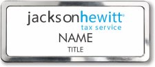 (image for) Jackson Hewitt Tax Service White Polished Frame Prestige Badge