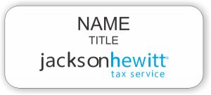 (image for) Jackson Hewitt White Badge - Reversed Layout