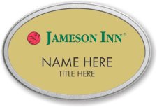 (image for) Jameson Inn Oval Gold Prestige Badge with Pebbled Silver Frame