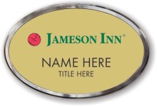 (image for) Jameson Inn Oval Gold Prestige Badge, Polished Silver Frame