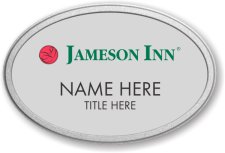 (image for) Jameson Inn Oval Silver Prestige Badge with Pebbled Silver Frame