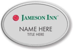 (image for) Jameson Inn Oval Silver Prestige Badge with Pebbled Silver Frame