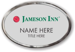 (image for) Jameson Inn Oval Silver Prestige Badge, Polished Silver Frame