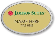 (image for) Jameson Suites Oval Gold Prestige Badge with Pebbled Silver Frame