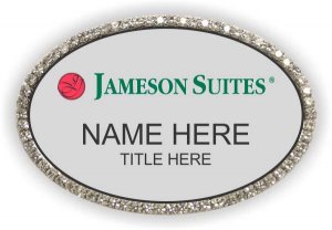 (image for) Jameson Suites Silver Oval Bling Badge