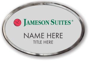 (image for) Jameson Suites Oval Silver Prestige Badge, Polished Silver Frame