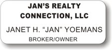(image for) Jan's Realty Connection White Badge