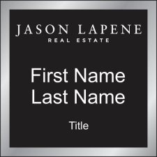 (image for) Jason Lapene Real Estate - Square Silver Custom Badge