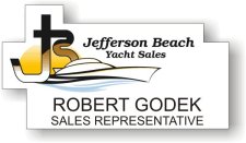 (image for) Jefferson Beach Yacht Sales White Shaped Badge