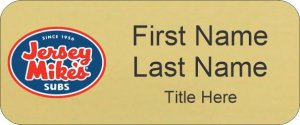 (image for) Jersey Mike\'s Standard Gold Name Badge