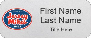 (image for) Jersey Mike\'s Standard Silver Name Badge