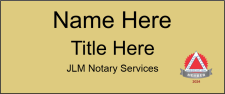 (image for) JLM NOTARY SERVICES Standard Gold Square Corner Badge