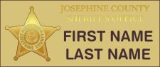 (image for) Josephine County Sheriff's Office Gold Name Badge