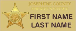 (image for) Josephine County Sheriff\'s Office Gold Name Badge