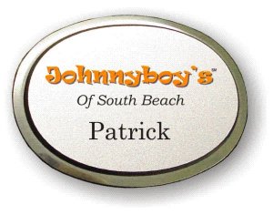 (image for) Johnyboy\'s of South Beach Executive Oval Silver Badge