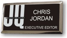 (image for) JQ International Magazine Executive Black Silver Framed Badge
