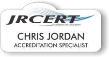 (image for) JRCERT White Shaped Badge