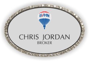 (image for) Remax Balloon Logo Oval Silver Bling Badge