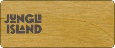 (image for) Jungle Island Logo Only Alder Wood Badge