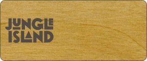 (image for) Jungle Island Logo Only Alder Wood Badge