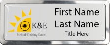 (image for) K & E Medical Training Center Polished Prestige Badge with Silver Insert