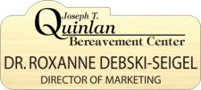 (image for) Karen Ann Quinlan Memorial Bereavement Center Shaped Gold Badge