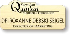 (image for) Karen Ann Quinlan Memorial Foundation Shaped Gold Badge