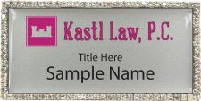 (image for) Kastl Law, P.C. Bling Silver badge Title On Top