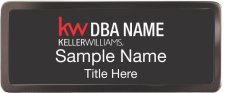 (image for) Keller Williams Realty Logo 2 Black Chrome With Black Insert Badge