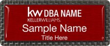 (image for) Keller Williams Realty Logo 2 Carbon Frame Red Anodized Insert Badge