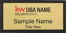 (image for) Keller Williams Realty Logo 2 Black Executive Gold Badge