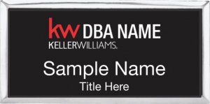 (image for) Keller Williams Realty Logo 2 Silver Executive Black Badge