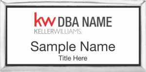 (image for) Keller Williams Realty Logo 2 Silver Executive White Badge