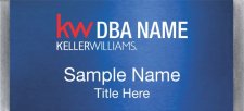 (image for) Keller Williams Realty Logo 2 Large Silver Meridian Blue Badge