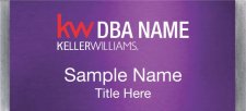 (image for) Keller Williams Realty Logo 2 Large Silver Meridian Purple Badge