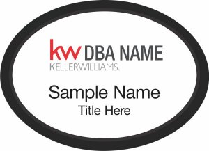 (image for) Keller Williams Realty Logo 2 Black Oval Executive White Badge