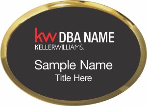 (image for) Keller Williams Realty Logo 2 Gold Oval Executive Black Badge