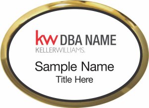 (image for) Keller Williams Realty Logo 2 Gold Oval Executive White Badge