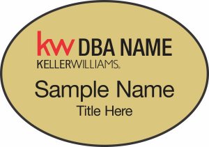 (image for) Keller Williams Realty Logo 2 Gold Oval Badge