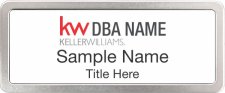 (image for) Keller Williams Realty Logo 2 Prestige Satin Anodized With White Insert Badge