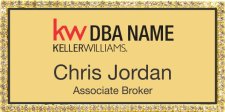 (image for) Keller Williams Realty Logo 2 Gold Bling Badge