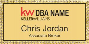 (image for) Keller Williams Realty Logo 2 Gold Bling Badge