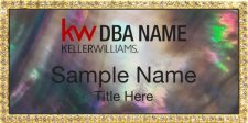 (image for) Keller Williams Realty Logo 2 Gold Bling Black Pearl Badge