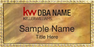 (image for) Keller Williams Realty Logo 2 Gold Bling Gold Pearl Badge