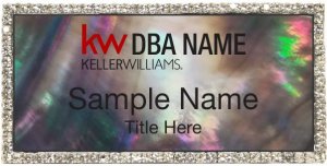 (image for) Keller Williams Realty Logo 2 Silver Bling Black Pearl Badge