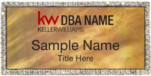 (image for) Keller Williams Realty Logo 2 Silver Bling Gold Pearl Badge